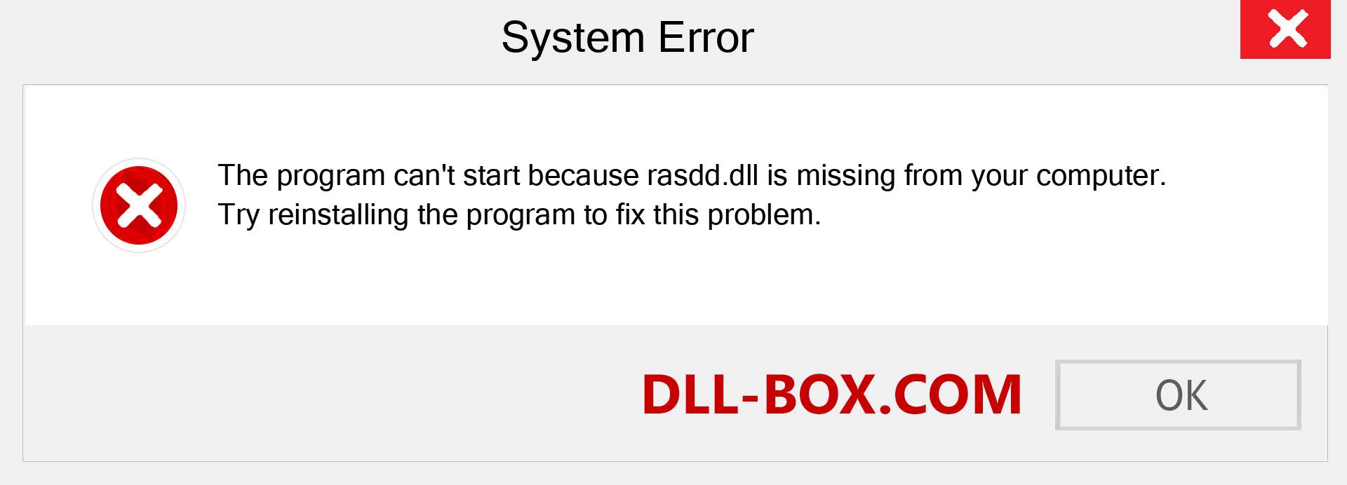  rasdd.dll file is missing?. Download for Windows 7, 8, 10 - Fix  rasdd dll Missing Error on Windows, photos, images